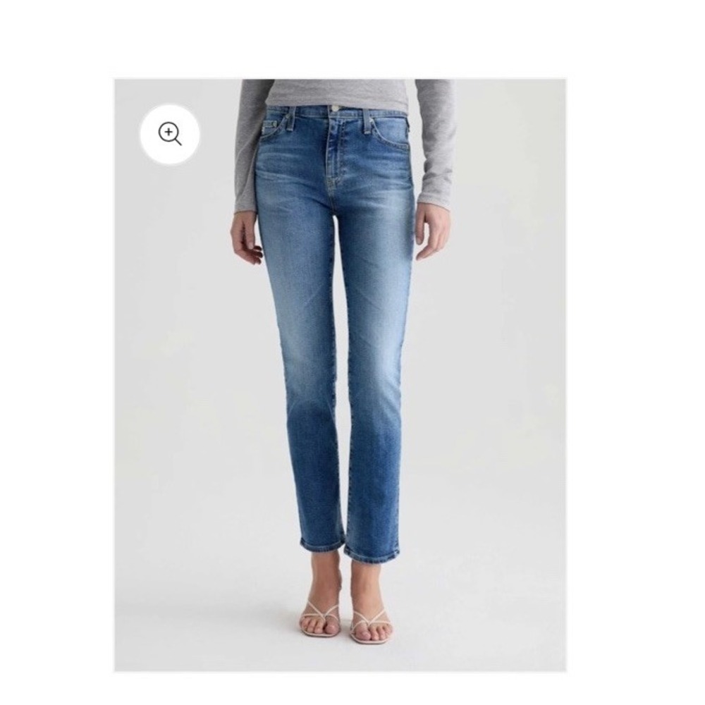 AG Mari mid Rise Slim Straight Leg Jeans 31 stretch Great Condition